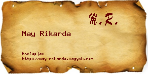 May Rikarda névjegykártya