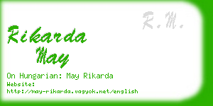 rikarda may business card